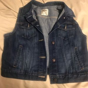 Old Navy Blue Jean Vest size Large